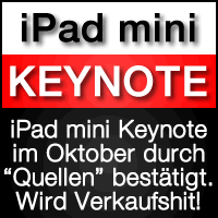 iPad mini Keynote im Oktober bestätigt?