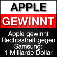 Apple gewinnt Rechtsstreit gegen Samsung - 1 Milliarde US Dollar Strafe für Samsung!