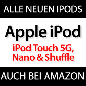 Neue iPod Touch, iPod Nano & Shuffle bei Amazon