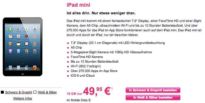 iPad mini LTE Telekom