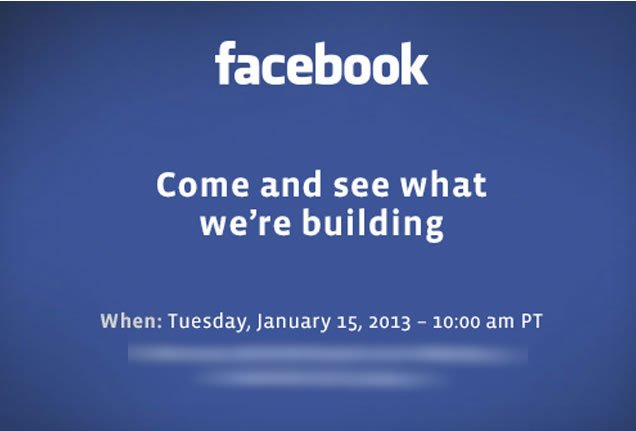 Facebook Phone am 15. Januar 2013?