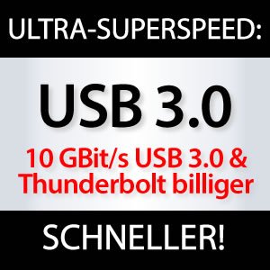 USB 3.0 wird schneller, Thunderbolt billiger!