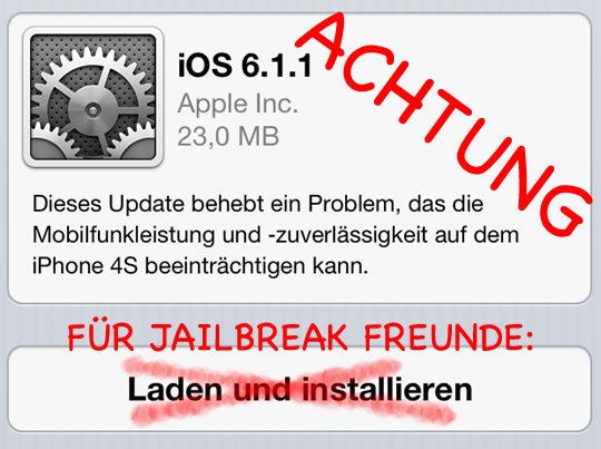 ACHTUNG iOS 6.1.1 für iPhone 4S ist da!