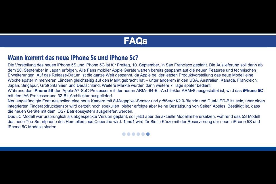 1&1 FAQ zum iPhone 5C & iPhone 5S! 9