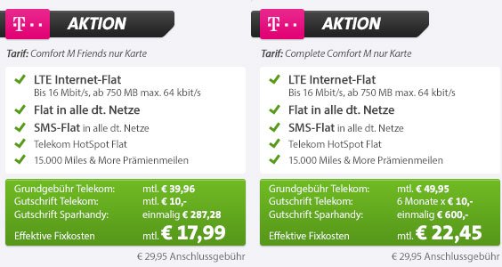 NUR BIS MORGEN - 600 EUR Gutschrift: Sparhandy Telekom Complete Comfort Aktion! 2