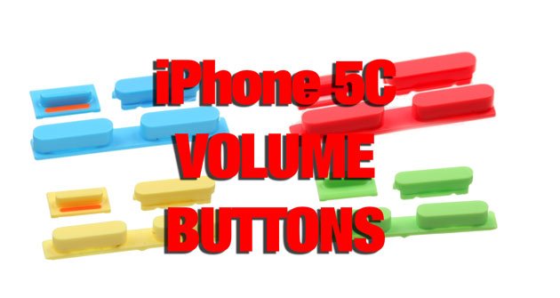 iPhone 5C Lautstärketasten in Rot, Grün, Blau & Gelb 12