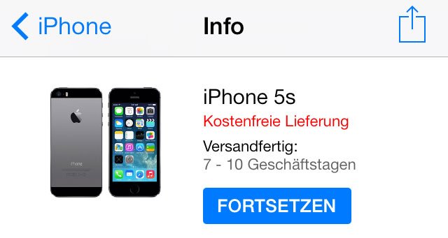 Auch in Deutschland: iPhone 5s Lieferzeit Apple Store 10. Oktober? 8