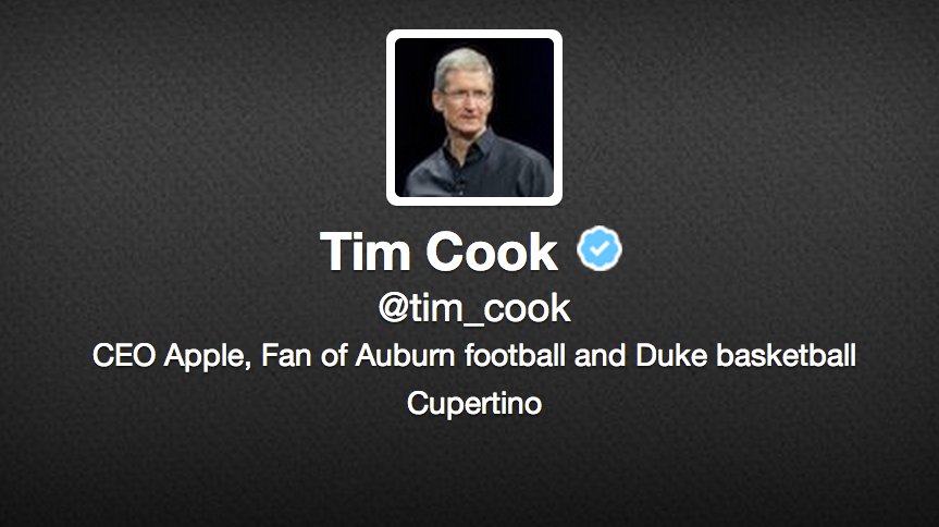 Apple Chef Tim Cook auf Twitter 1