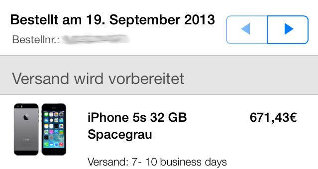 JUHU: Apple verschickt / versendet iPhone 5s in Deutschland! 7