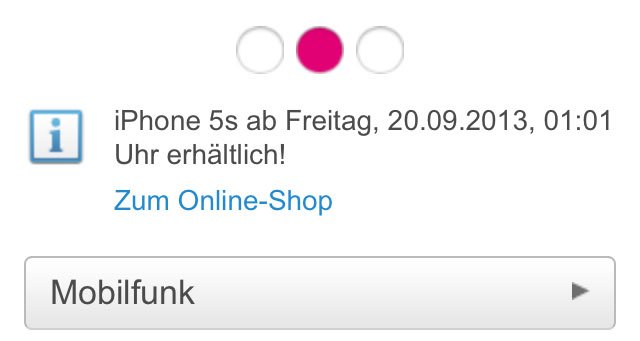 iPhone 5s Telekom Verkaufsstart