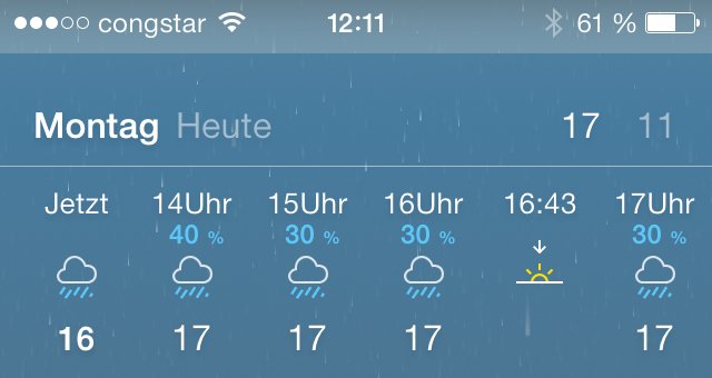 Winterzeit-Fehler: iOS 7 Kalenderbug behoben, iOS 7 Wetter Problem bleibt! 1
