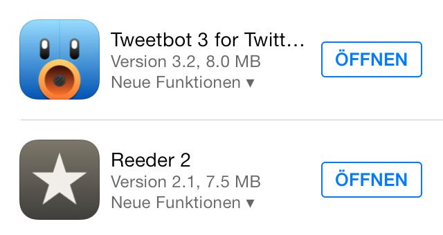 App Store: Tweetbot 3.2 mit Night-Mode, Reeder 2.1 mit Themes, 1Password billiger 1