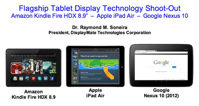 Test Ipad Air Retina Display Im Vergleich Gegen Kindle Fire Hdx 8 9
