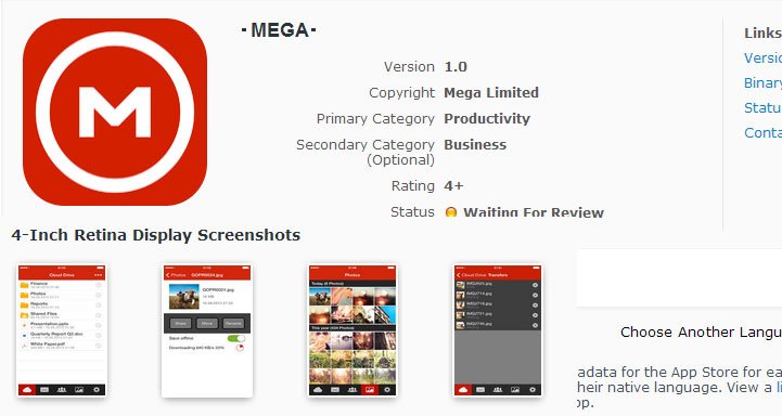 Kim Dotcom: Mega iOS App für iPhone und iPad bei Apple eingereicht 8