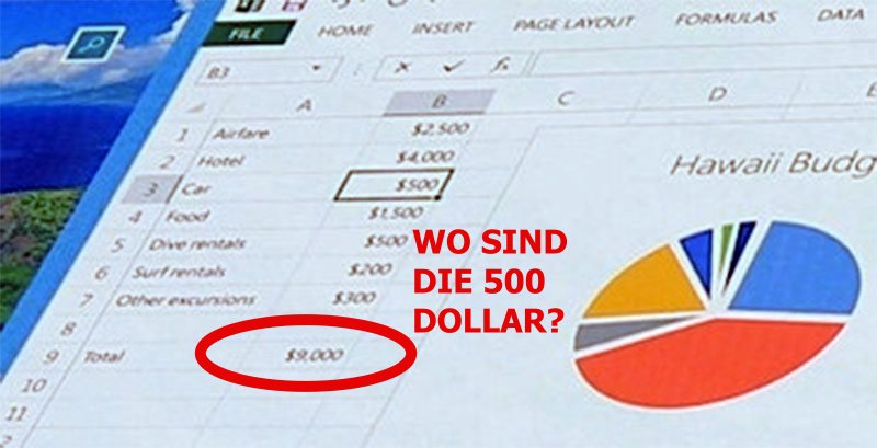 Microsoft Office FAIL: Wo sind die 500 Dollar? 1