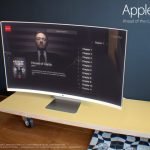 Apple iTV: gewölbter Apple Fernseher mit iOS 7 AppleTV Oberfläche 4