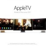 Apple iTV: gewölbter Apple Fernseher mit iOS 7 AppleTV Oberfläche 7