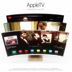Apple iTV: gewölbter Apple Fernseher mit iOS 7 AppleTV Oberfläche 6