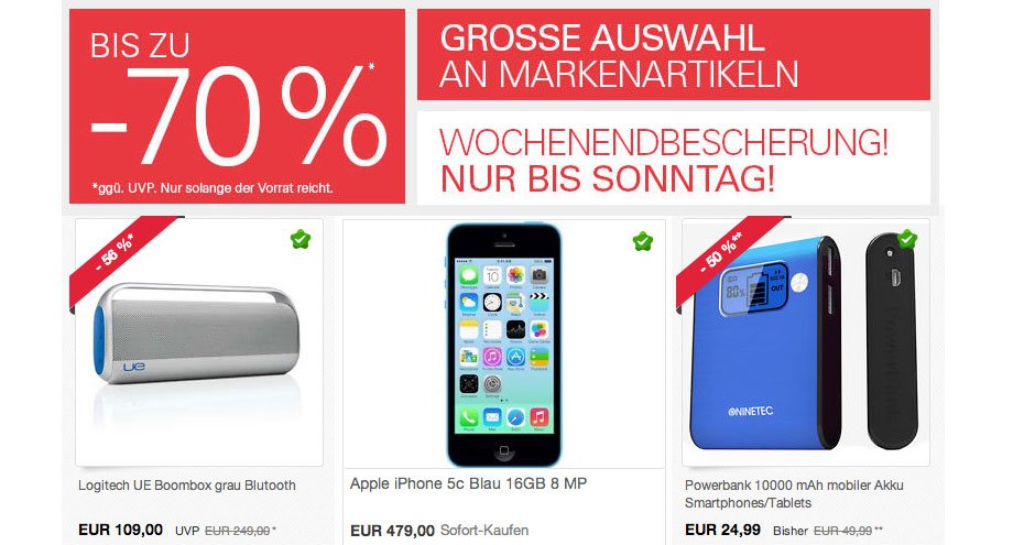 iPhone 5c für 479 Euro & bis 70 Prozent Rabatt bei Ebay 6