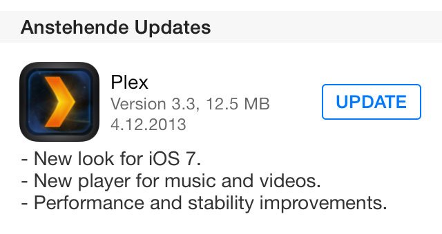 Plex iPhone & iPad App in iOS 7 Design 1