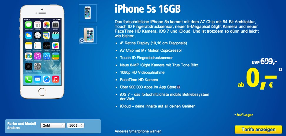 Kostenloses iPhone 5s bei 1&1 (iPhone mit Vertrag)! 14
