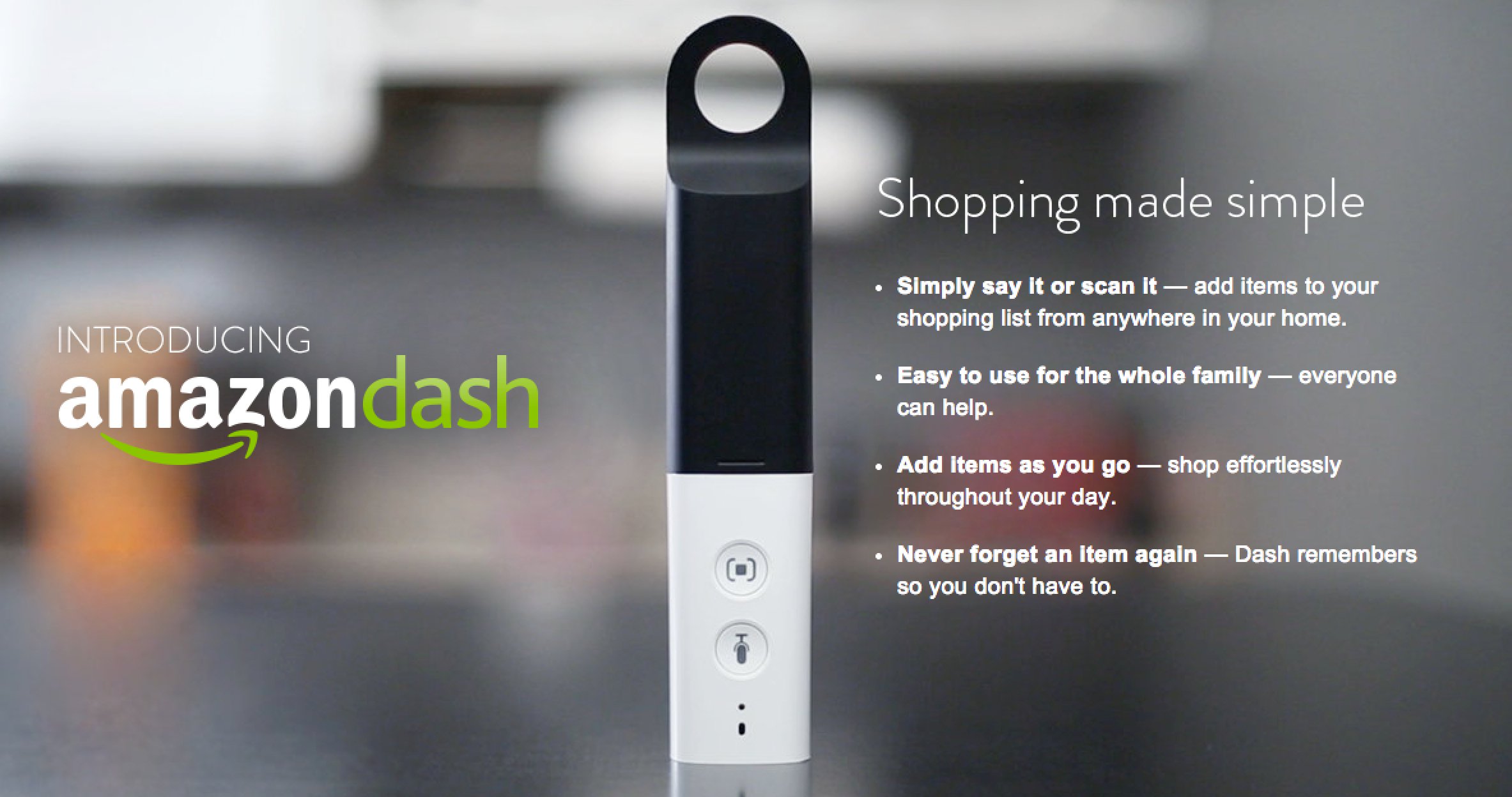 Amazon Dash: Lebensmittel bestellen per Spracheingabe & Barcode-Scanner 1