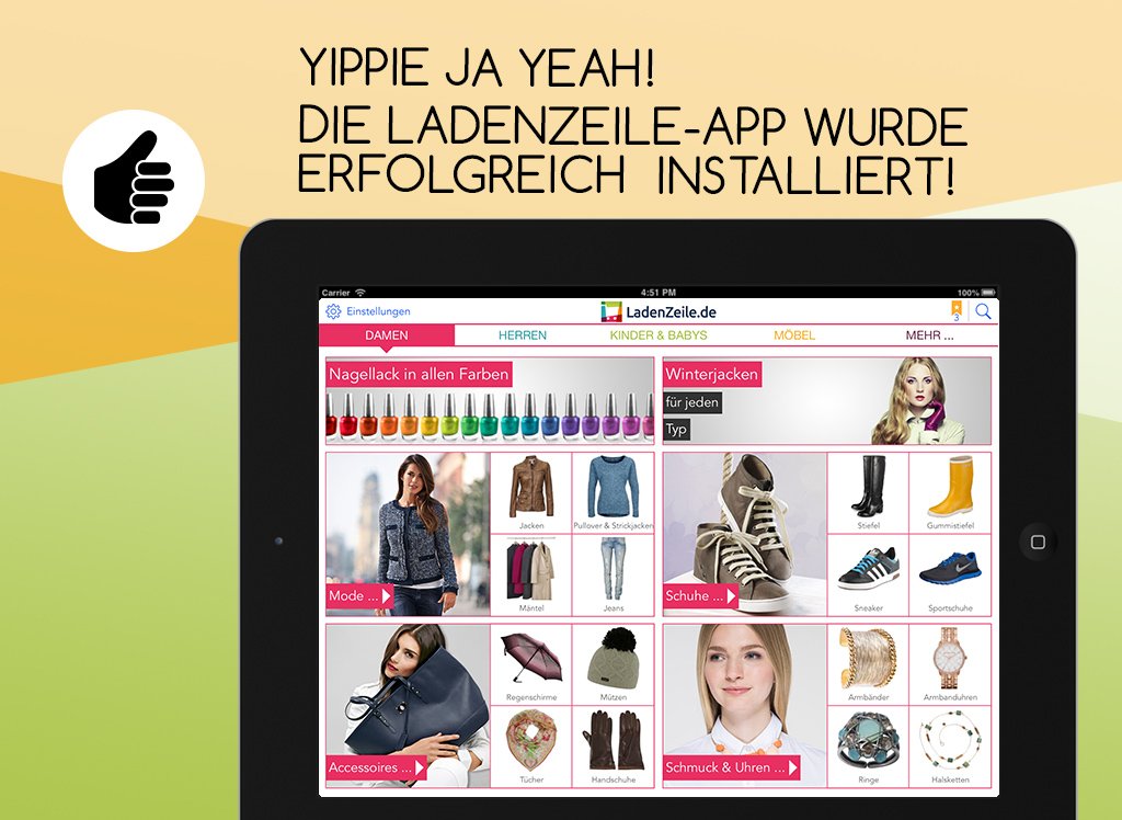 Ladenzeile - hunderte Online-Shops und Angebote in einer App! 1