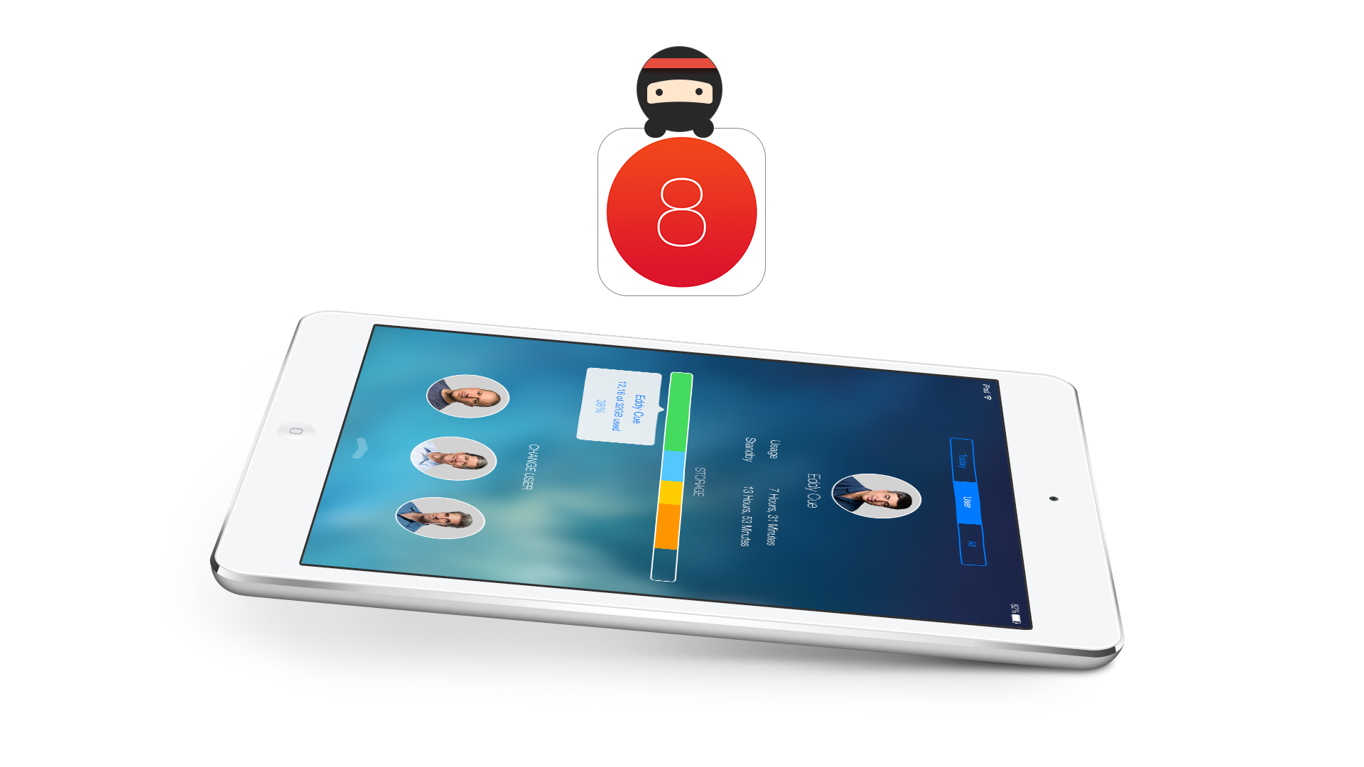 iOS 8: mehrere Benutzer Accounts auf Apple iPad (Konzept) 1
