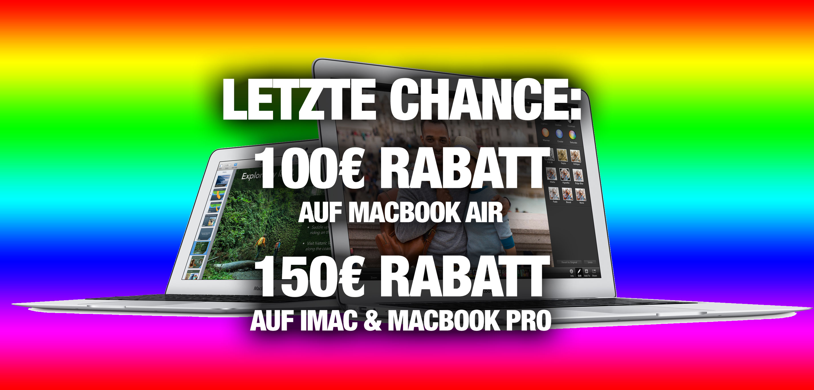 Macbook Air, Macbook Pro, iMac billiger kaufen mit Gutschein 1