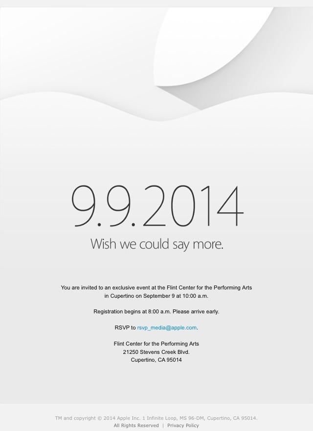 apple iphone 6 keynote einladung