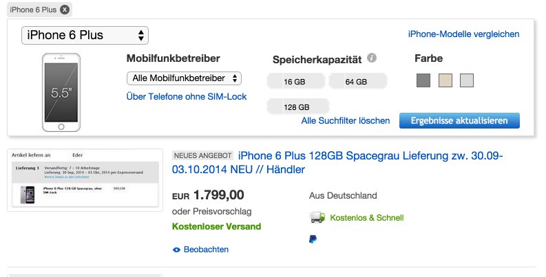 iPhone 6 bei Ebay: viel zu teuer?! 10