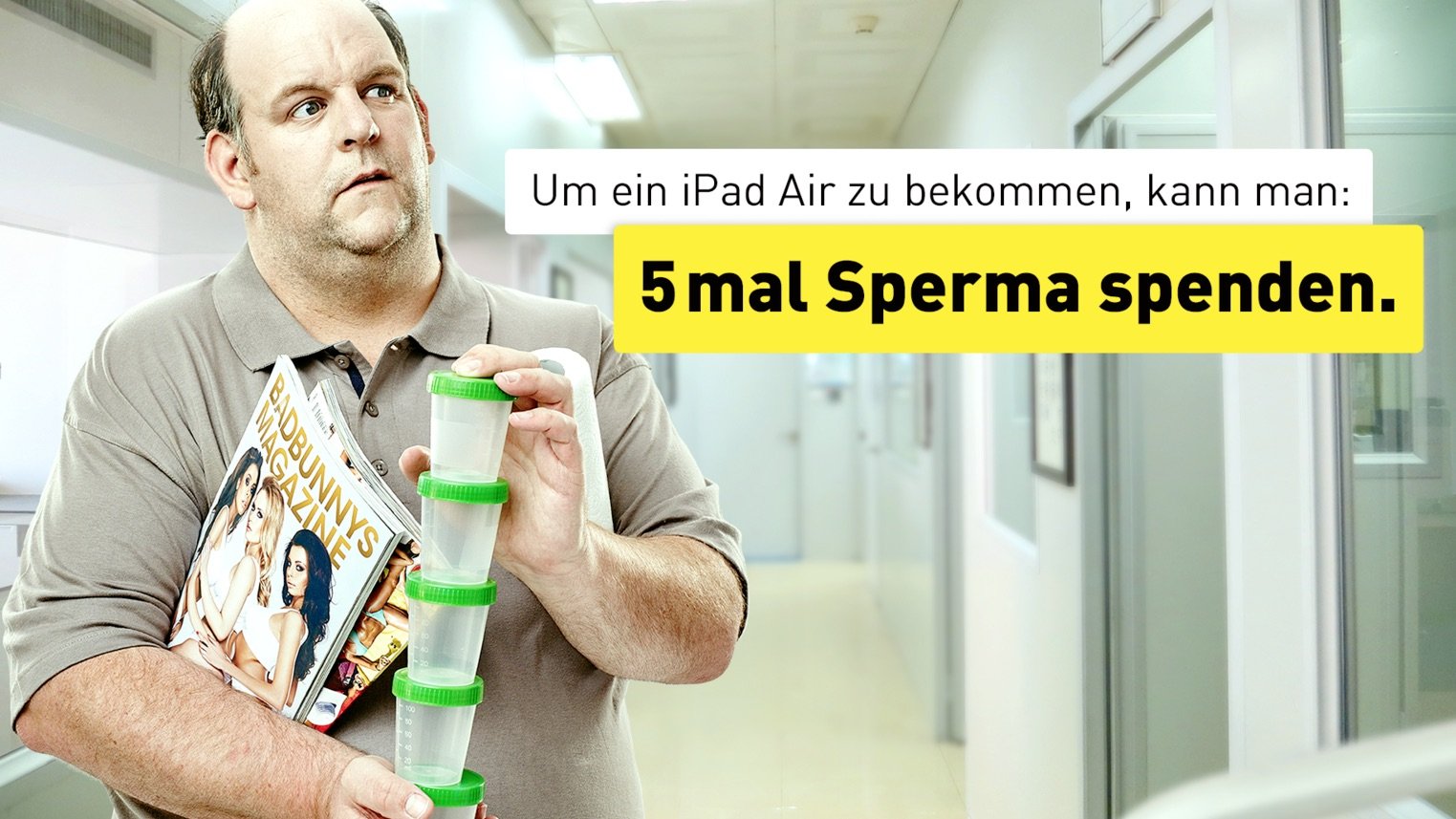 iPad Air für 5mal Sperma spenden - oder zu Yello Strom? 1