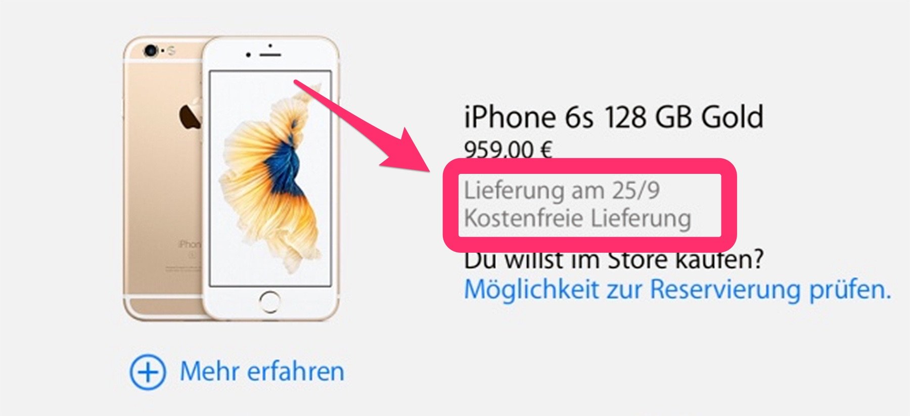 iPhone 6S sofort lieferbar - iPhone 6S & 6S Plus ohne Vertrag kaufen 1