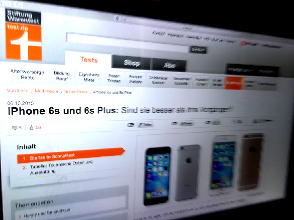 "Stiftung Warentest testet das iPhone 6s - oder Blinde sprechen über Farben." 1