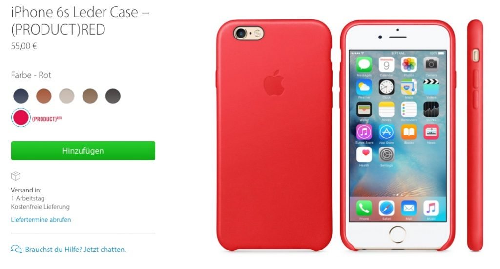 iphone 6s leather case red