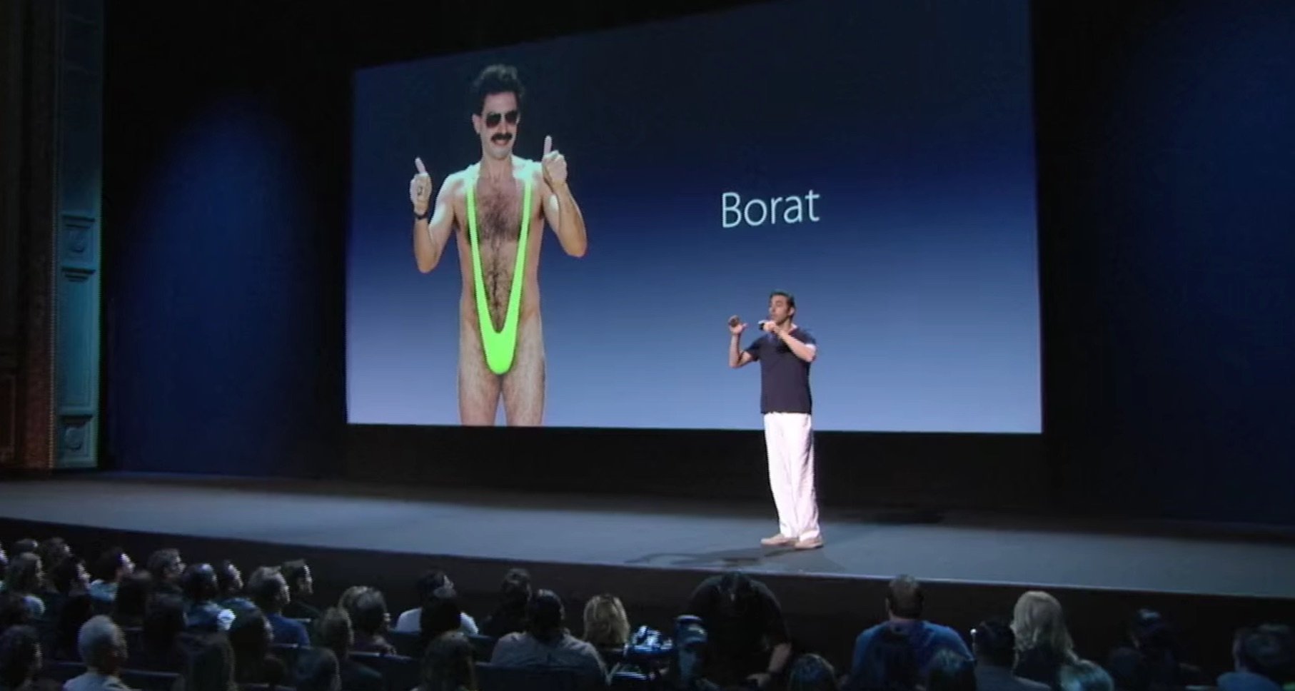 Apple Keynote von Borat: Sacha Cohen rockt das Internet 1