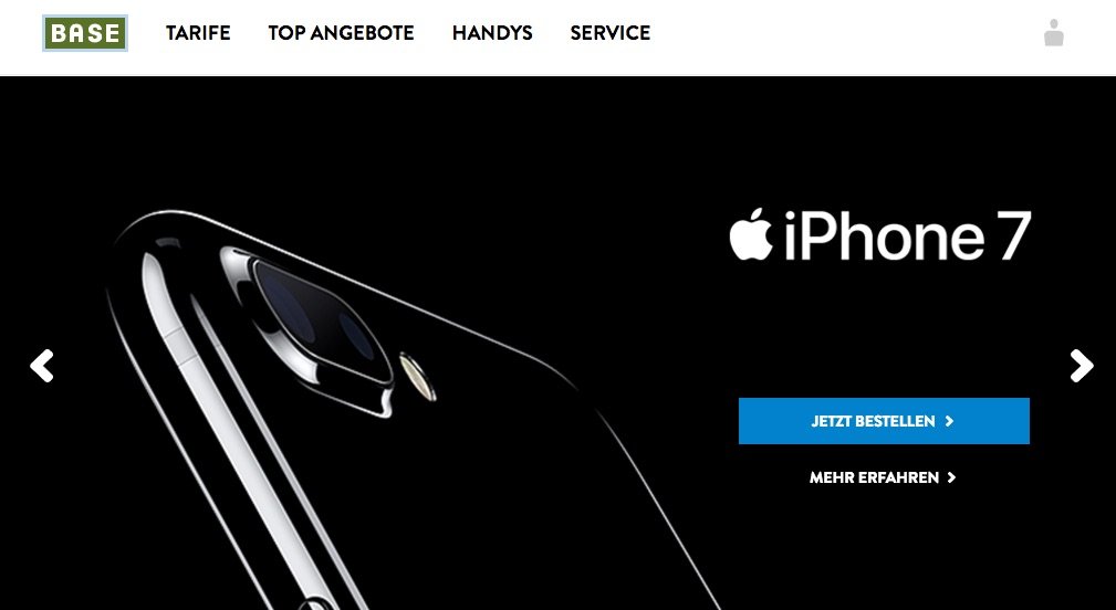 iPhone 7 bei BASE: iPhone 7 (Plus) mit Vertrag BASE Pro jetzt erhältlich 1