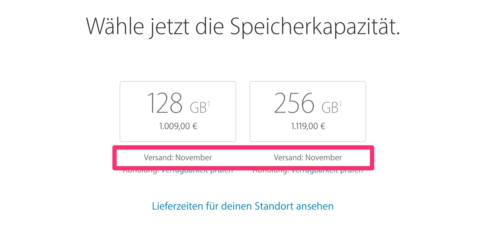 iPhone 7 (Plus) schon ausverkauft: Lieferzeit / Lieferung im November! 2