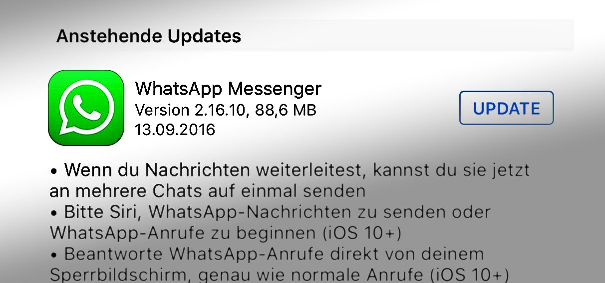 WhatsApp für iOS 10 mit Siri Update für Nachrichten & Anrufe 3
