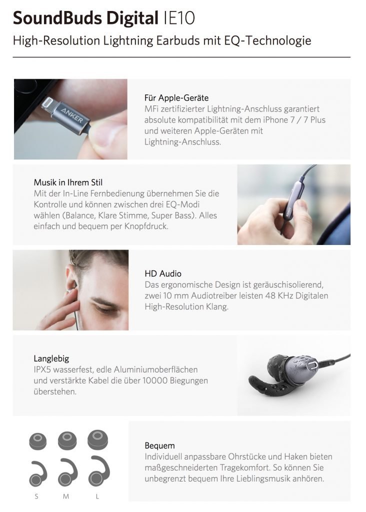 Lightning MFi Kopfhörer: Anker SoundBuds Digital IE10 mit 40% Einführungsrabatt 4
