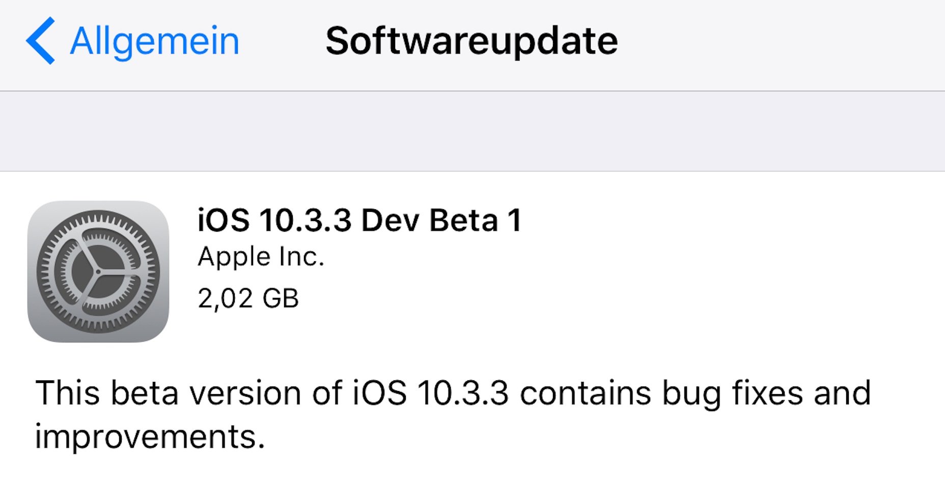 iOS 10.3.3: Apple veröffentlicht erste iOS 10.3.3 Beta-Version 8