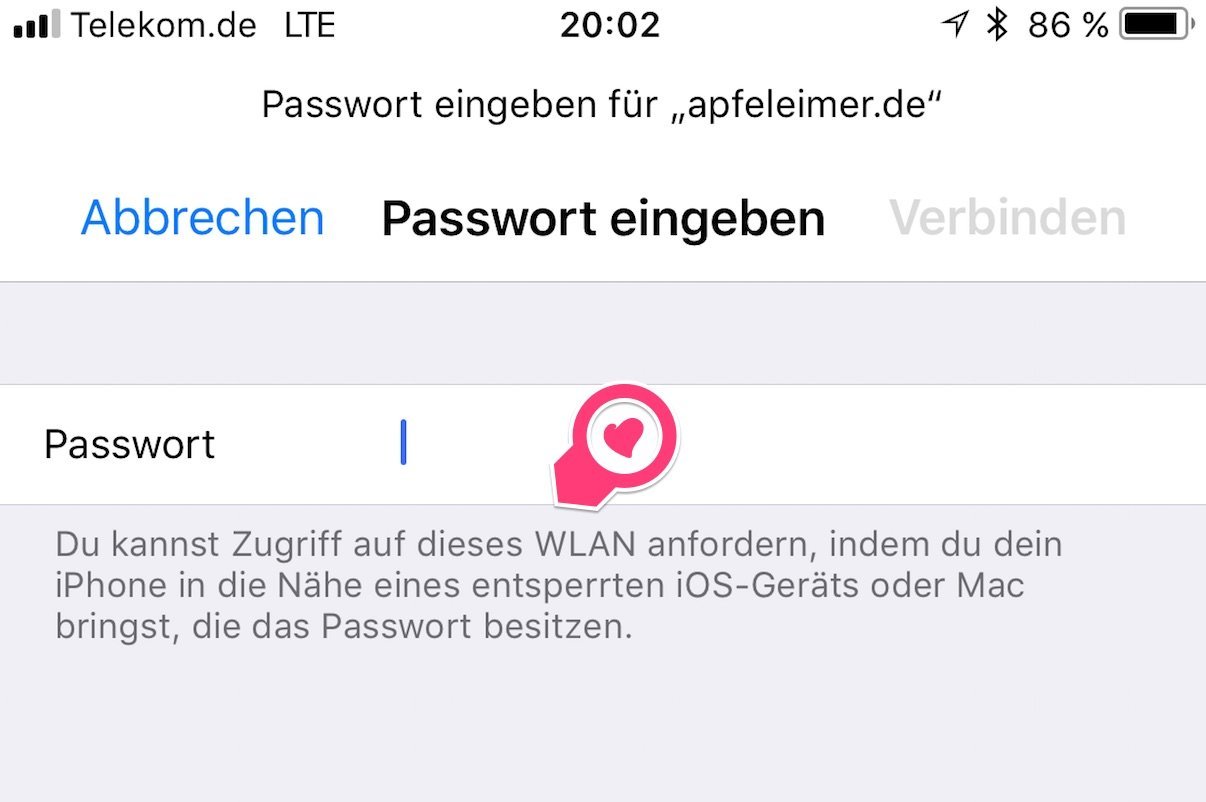 iOS 11: WLAN Passwörter mit Freunden teilen 2