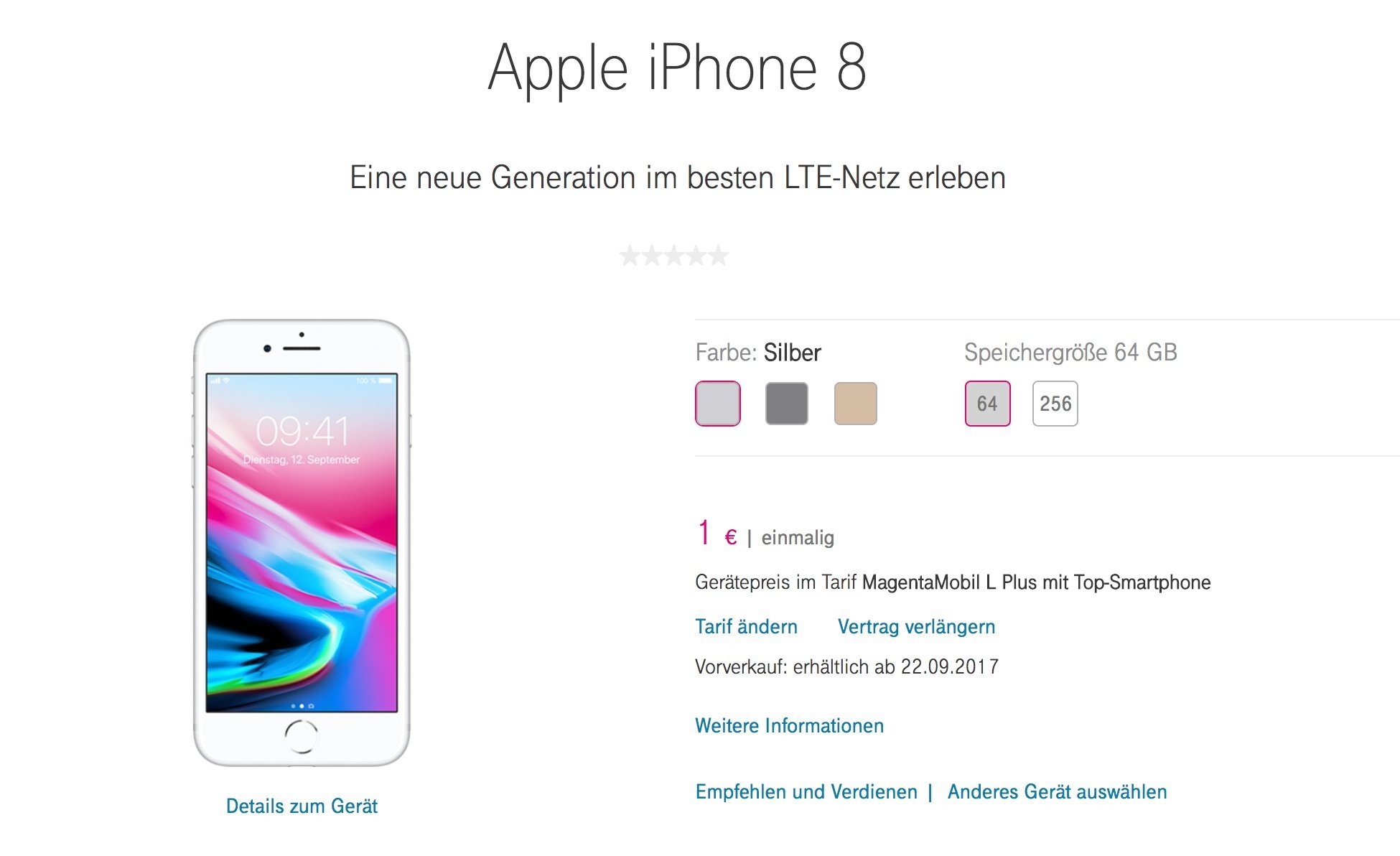 iPhone 8 (Plus): Preise & Vorbestellung bei Telekom 9