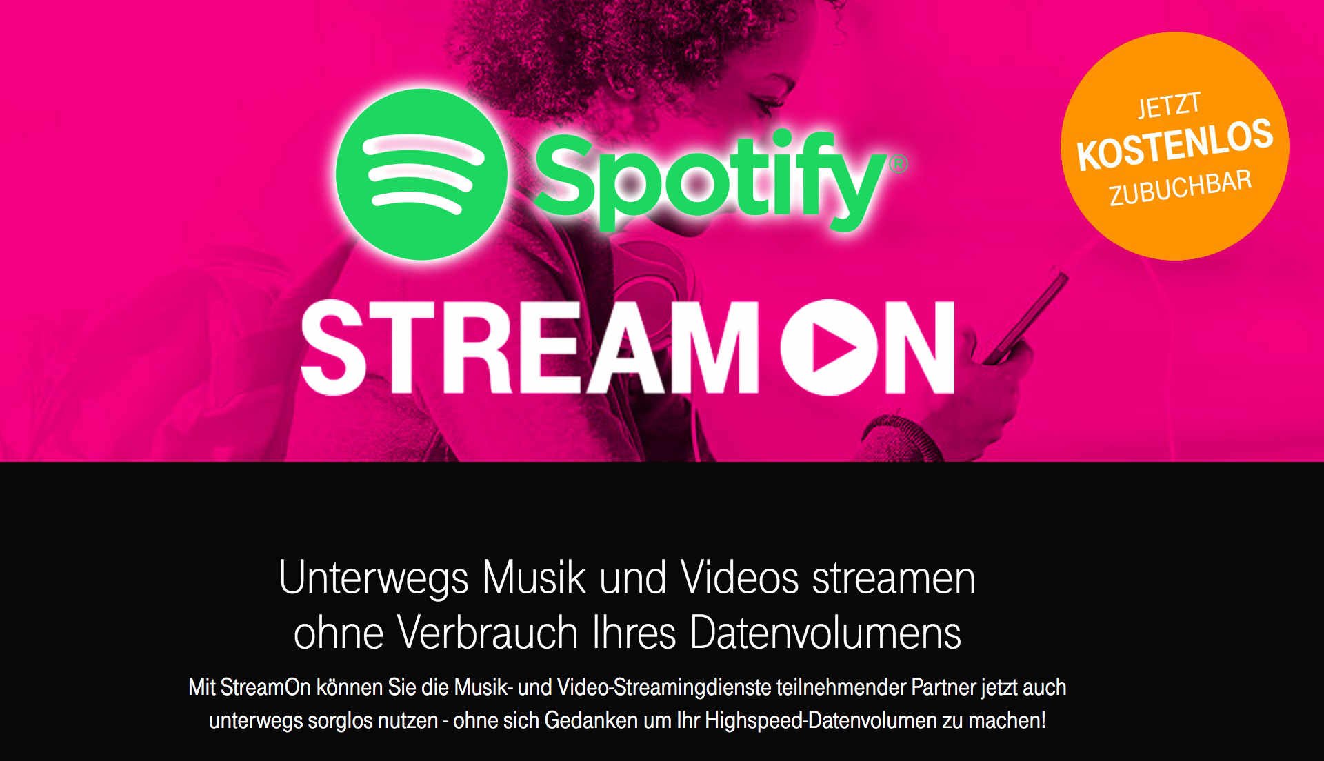 Telekom StreamOn: Spotify endlich inklusive (ohne Anrechnung aufs Datenvolumen) 5