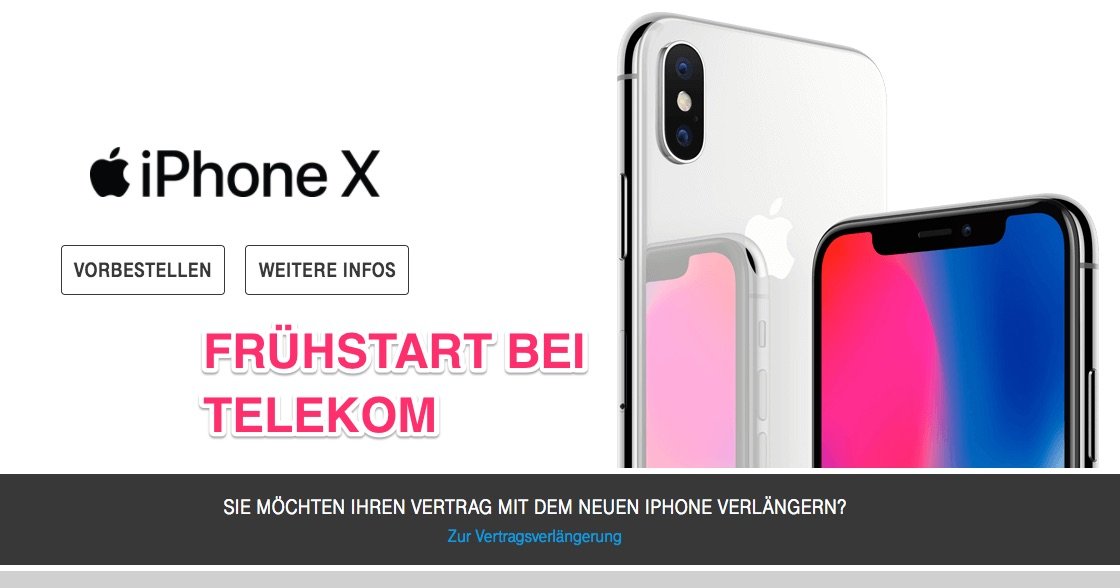 iPhone X Vorbestellen: Telekom mit vorgezogenem iPhone X Verkaufsstart 1