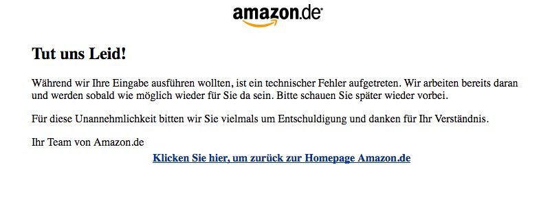 Amazon geht nicht mehr: Fehlermeldungen & Probleme beim Seitenaufruf 2