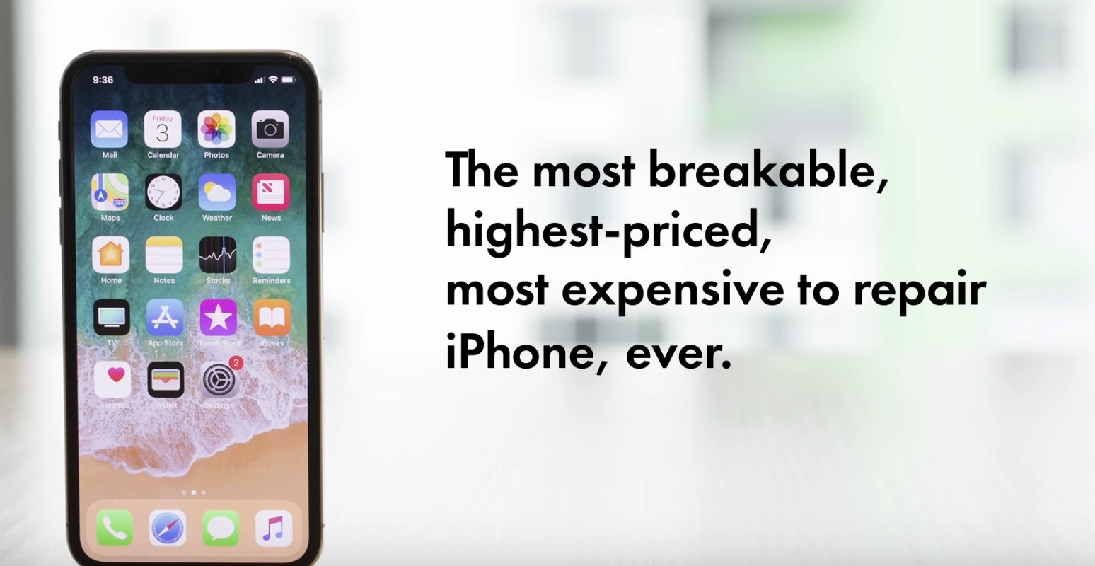 iPhone X ist zerbrechlichstes, teuerstes und am teuersten zu reparierende iPhone. EVER! 1