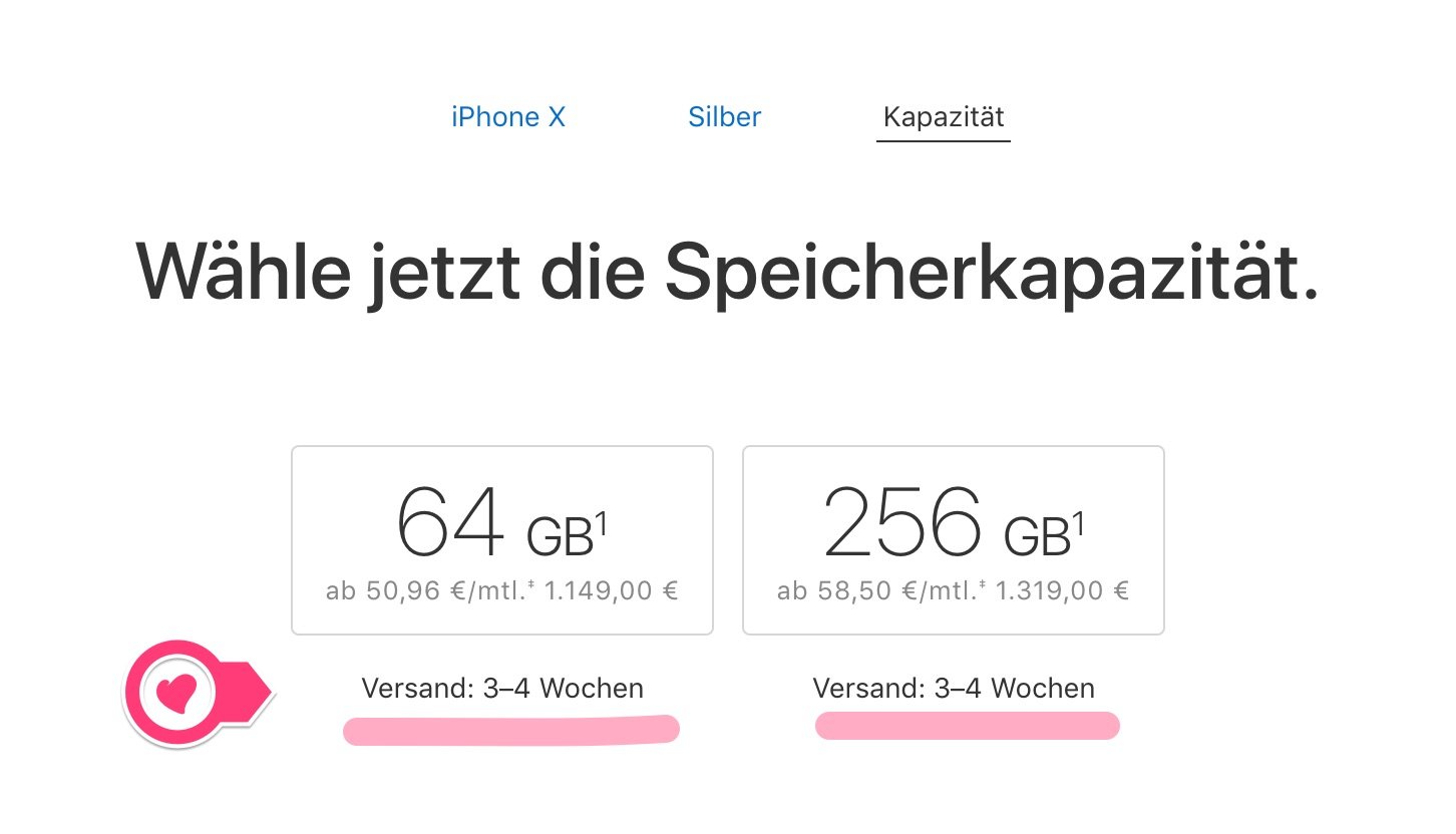 Schnellere Lieferung: iPhone X Lieferzeit verbessert sich 5