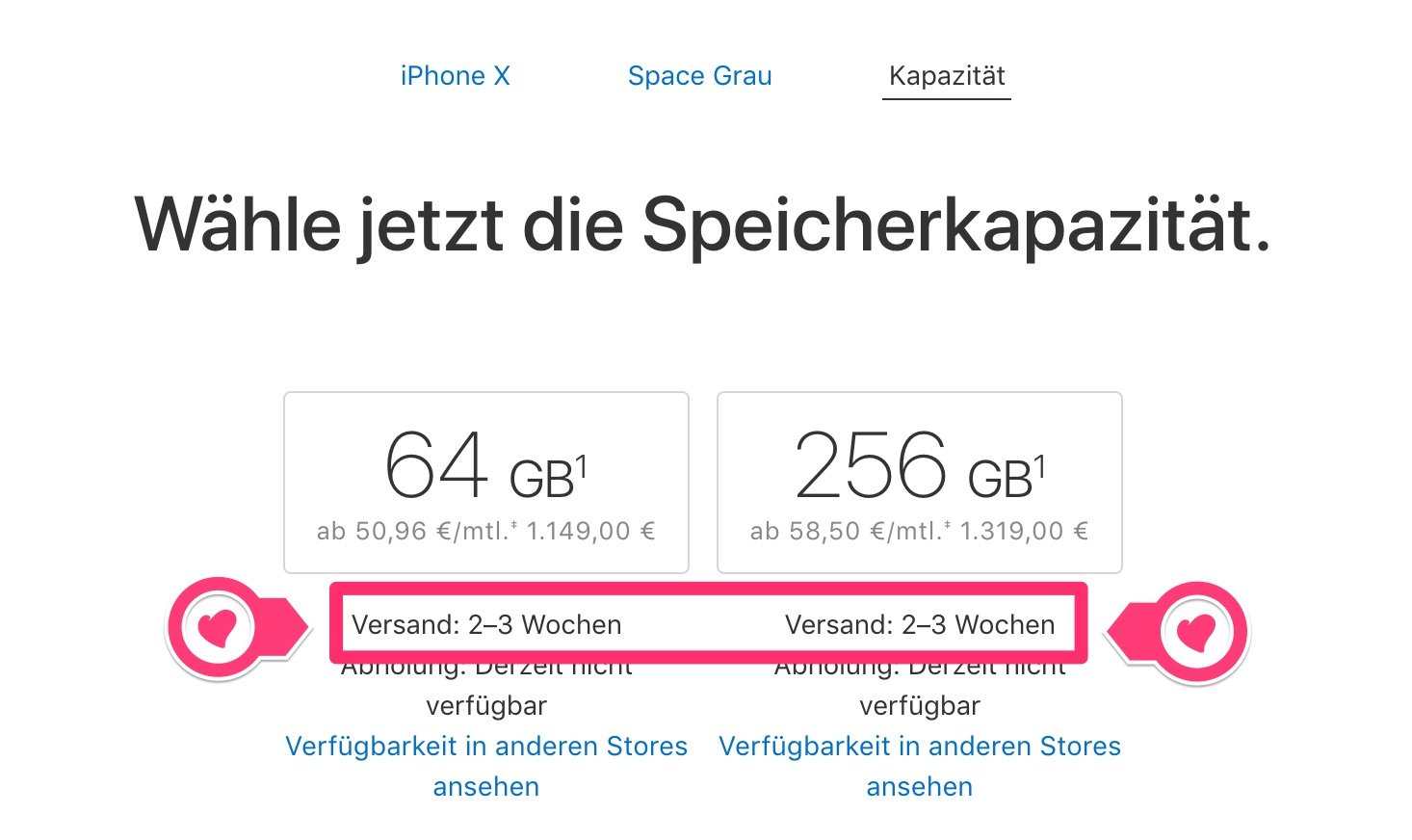 iPhone X Lieferzeit Apple Store weiter verbessert 2