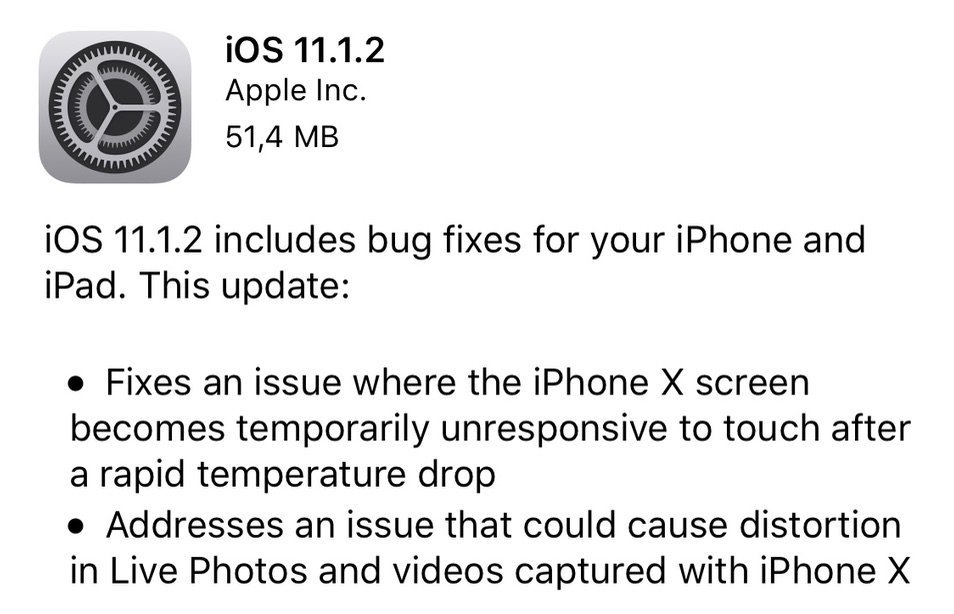 iOS 11.1.2 behebt iPhone X Probleme 2